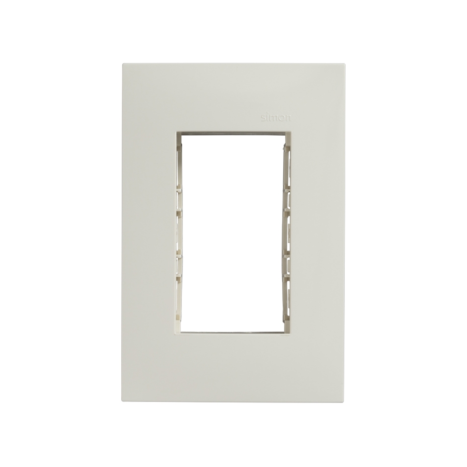 Plate of 3 modules with frame ivory Simon 25 Plus