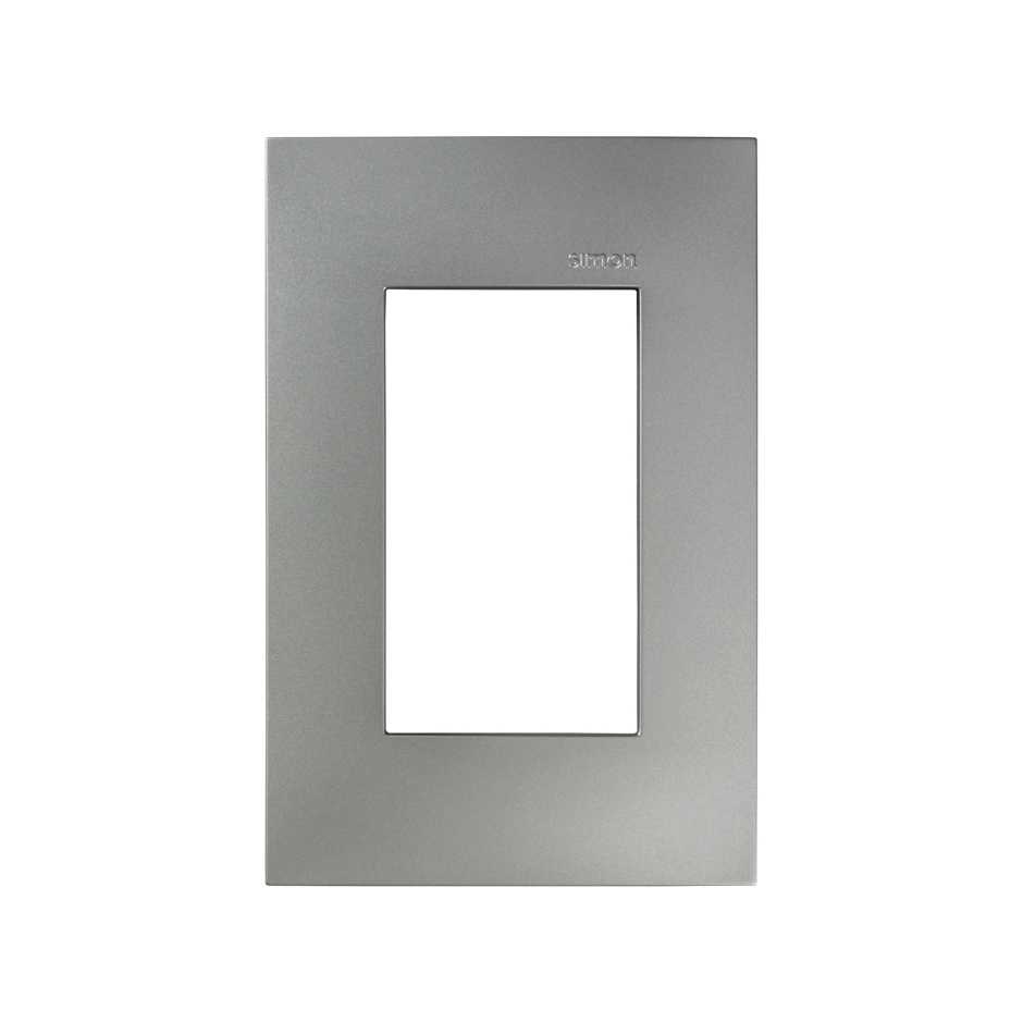 Placa de 3 módulos sin chasis aluminio mate Simon 25 Plus
