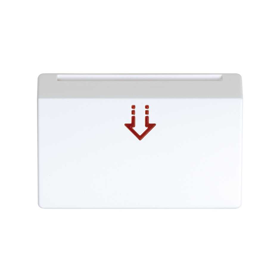 Cover with viewer for mechanical or electronic card switch white Simon 27 Play