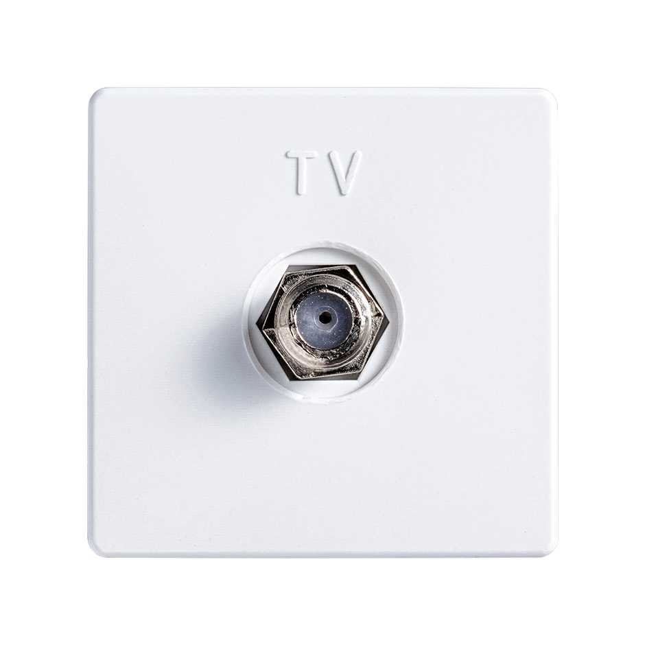 Toma TV coaxial 2 módulos blanco Simon 27 Play