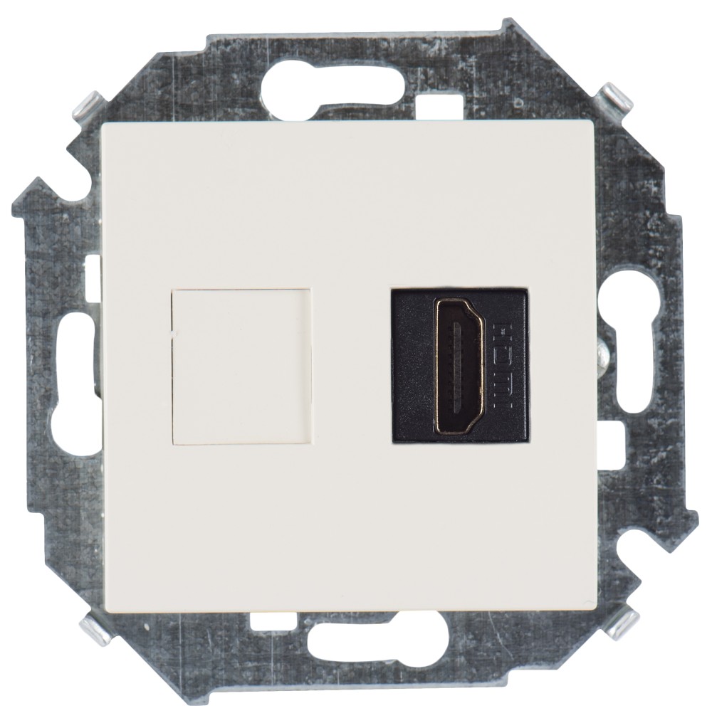 Розетка HDMI v1.4 Тип А цвета слоновая кость Simon 15