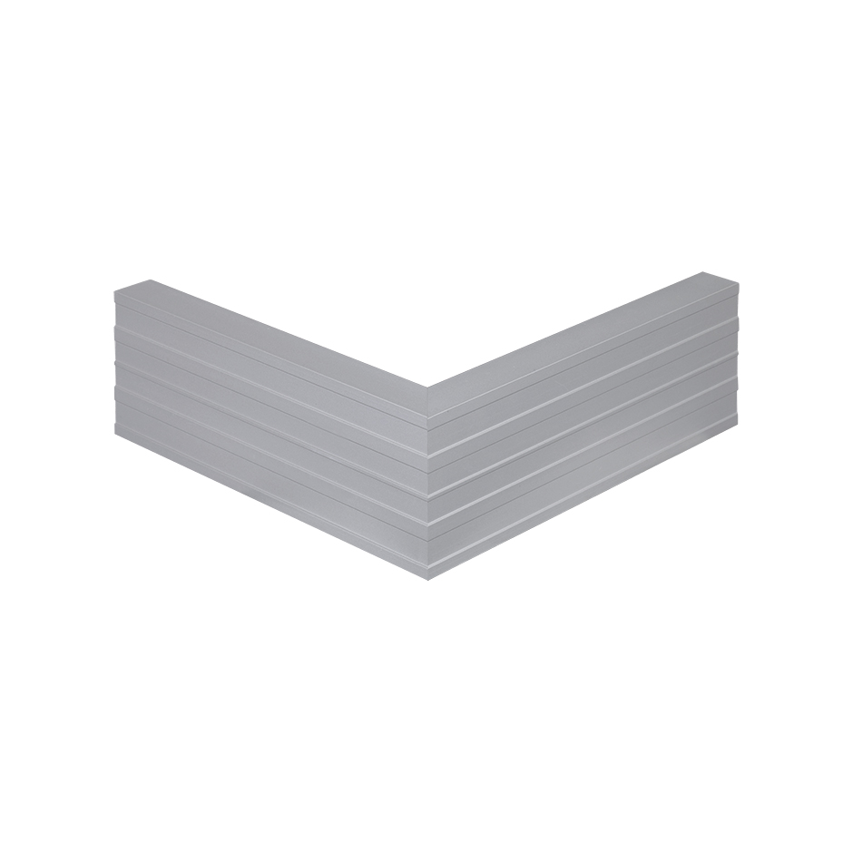 Accessoire d'angle externe pour mini-goulotte en aluminium 65x20mm