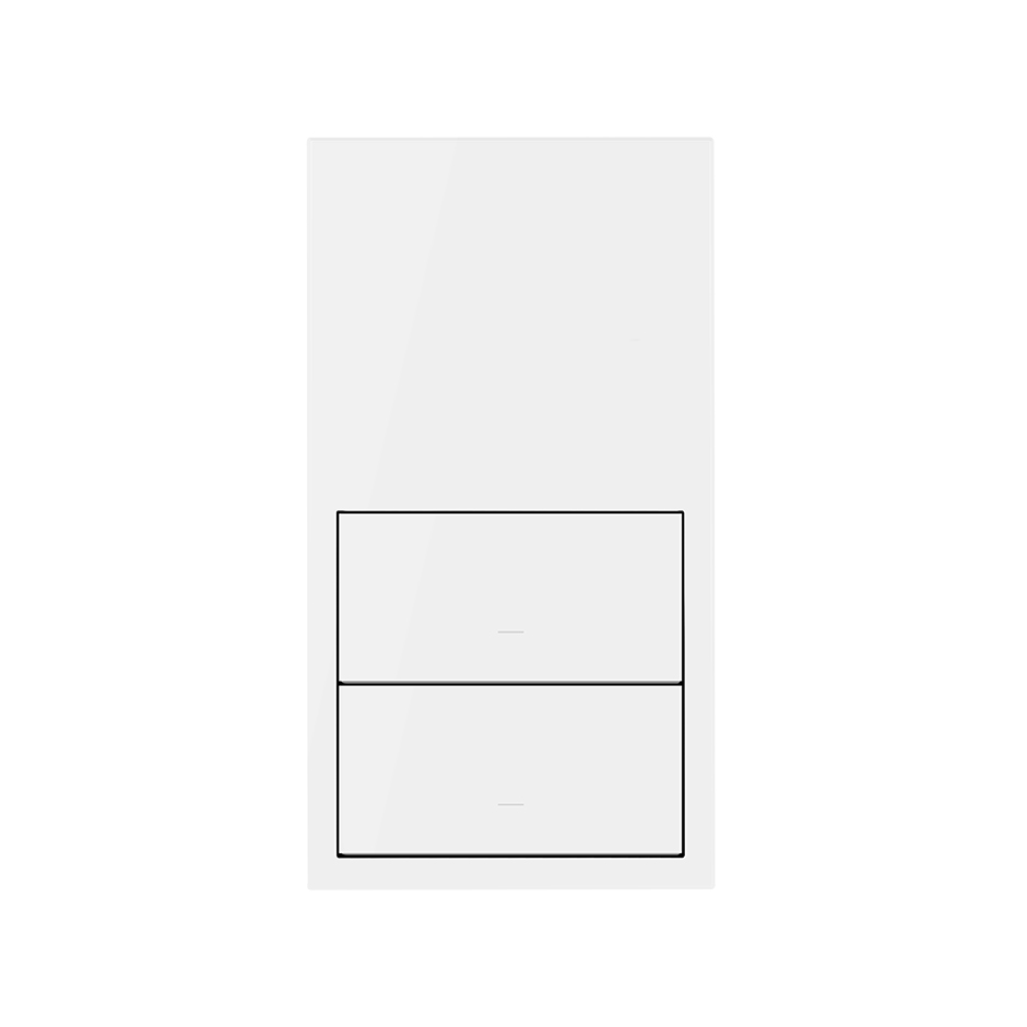 Kit front vertical para 2 elementos con 2 teclas blanco mate Simon 100