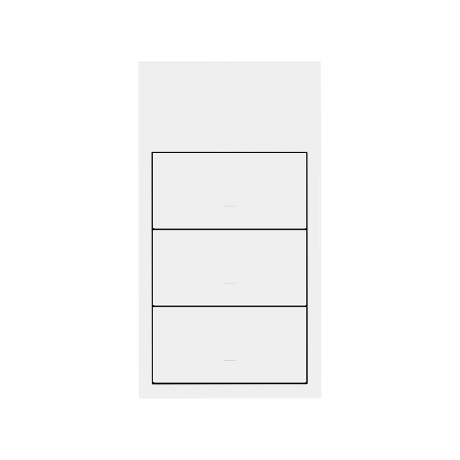 Kit front vertical para 2 elementos com 3 teclas branco mate Simon 100