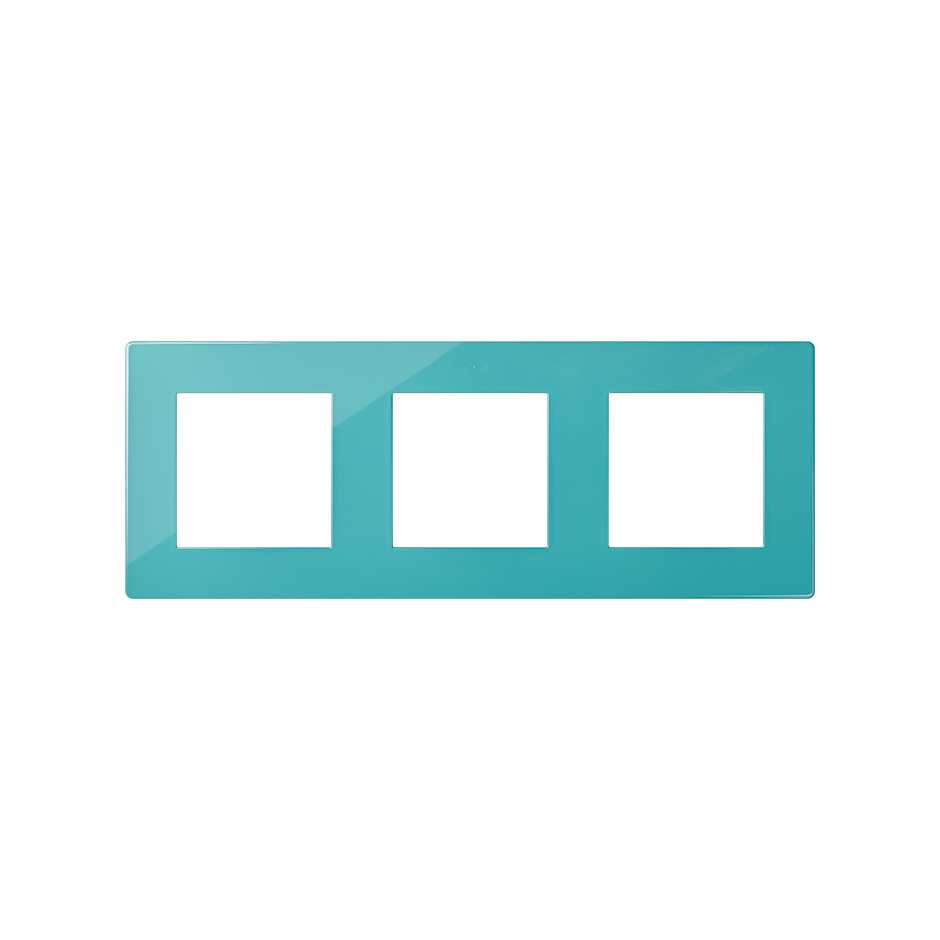 Cadre triple turquoise Simon 24 Harmonie