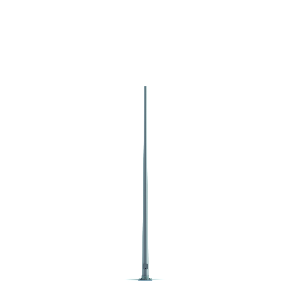 Simon CAM functional pole, 4 m high, conical tapering, and post top luminaire fixing