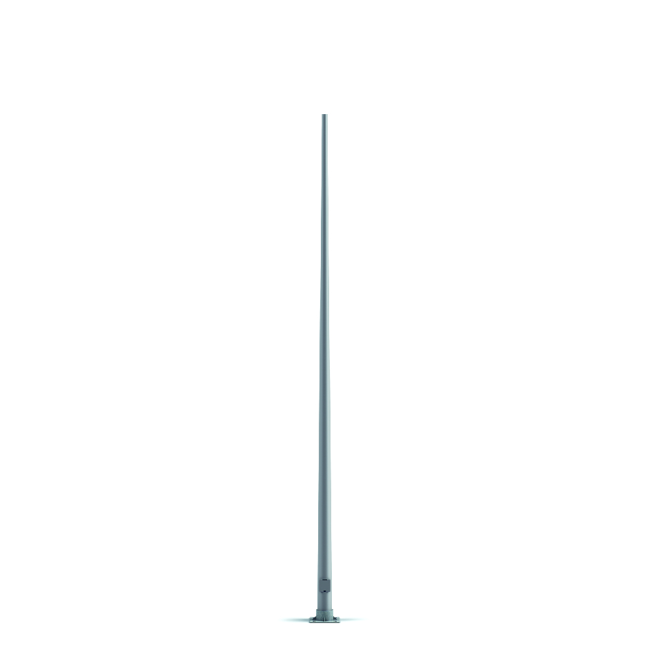 Simon CAM functional pole, 7 m high, conical tapering, and post top luminaire fixing
