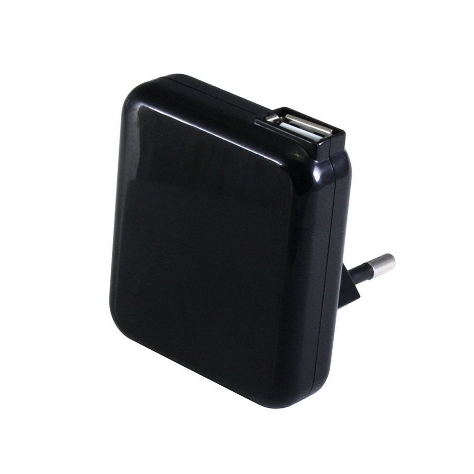 Ficha preta com 1 porta USB de 1 A da Simon Brico