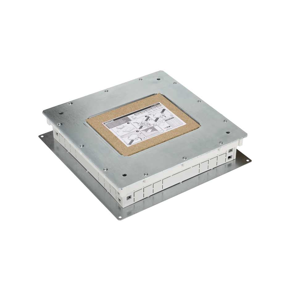 Cubeta metálica regulable pavimento para cajas SF110/..., SF170/... Simon Serie S 