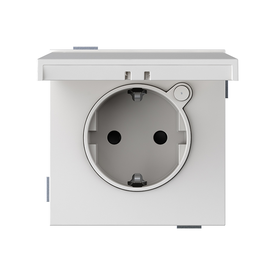 Schuko socket LOLA 16A 250 V~ screw terminal IP44 white matte Simon 360