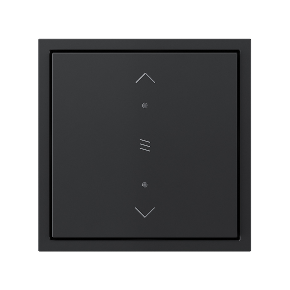 Tecla individual para interruptor de persianas LOLA negro mate Simon 360