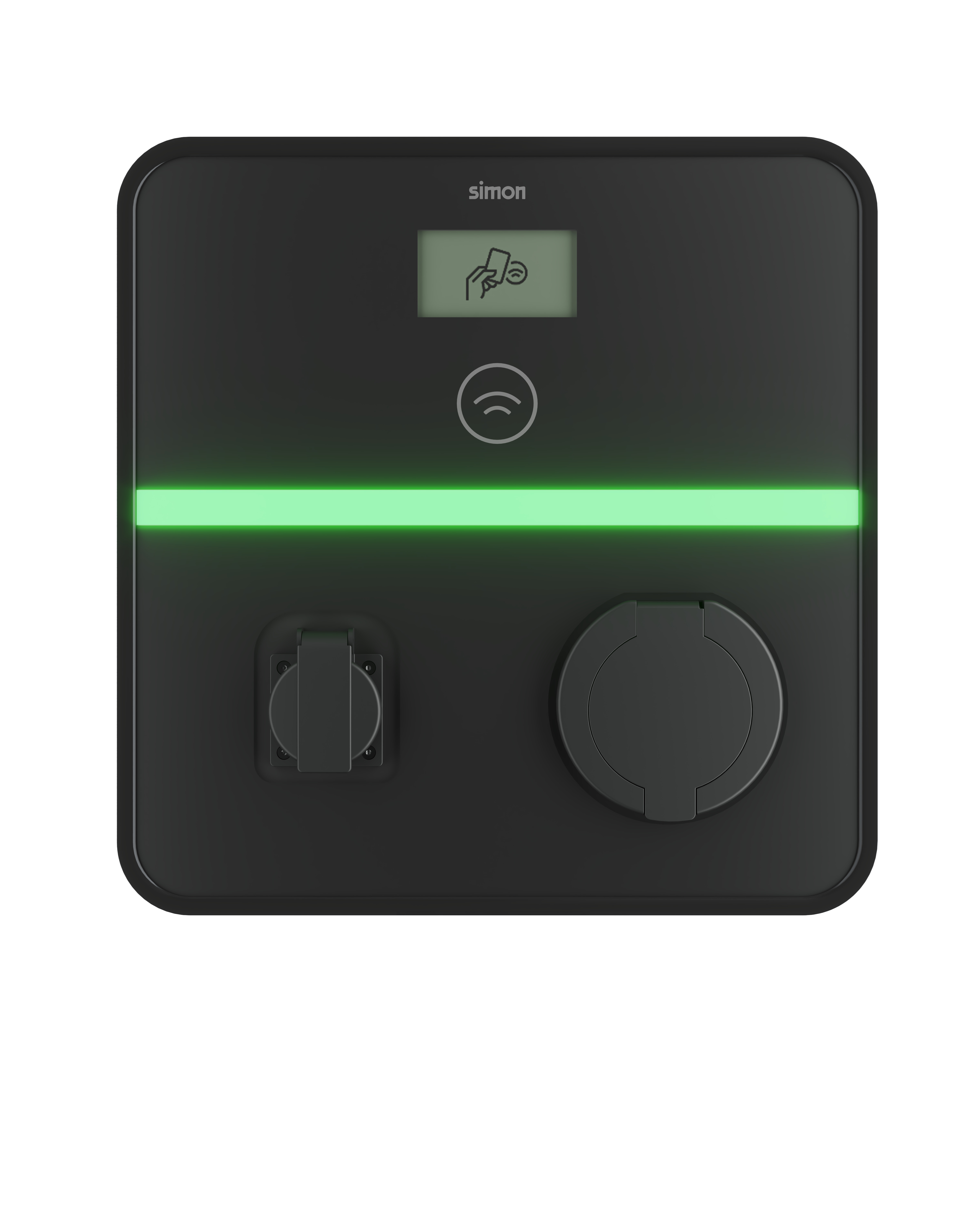 Simon XENON Wall Charging Point with T2 Socket + Schuko Socket Single-phase 7.4 kW + Automatic and Differential