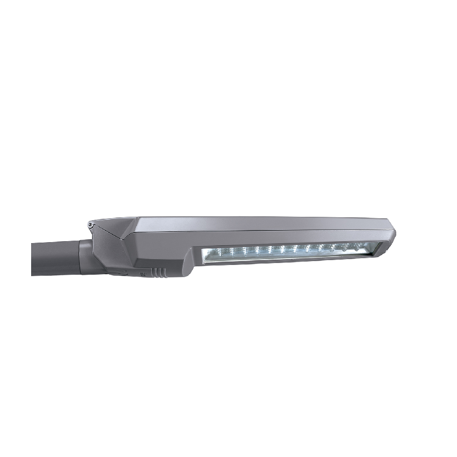 Simon Nath M road luminaire with RJ optics, 3000 K, 36 W, 530 mA, with DALI bus dimming Grey aluminium