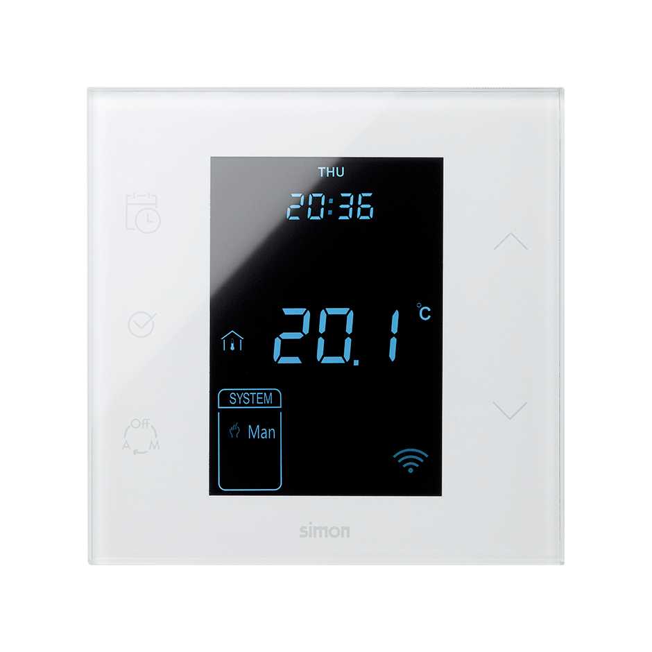 Регулятор теплого пола электронный Simon iO 16A 230В~ цвета белый глянец Simon 100