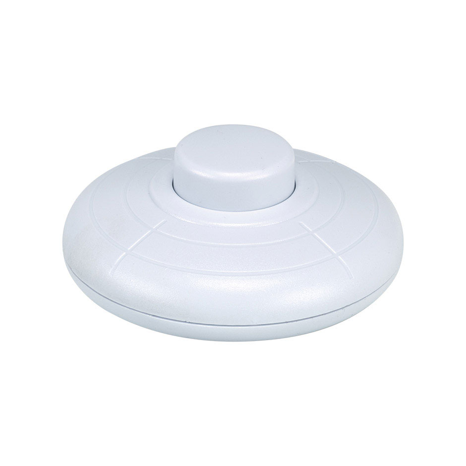 Interruptor de pé branco de 2 A e 250 V da 
