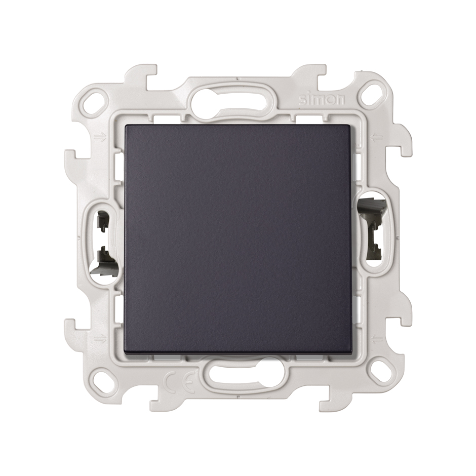 Intermediate switch (for 3 points) 10AX 250V~ with Push&Go mounting system graphite Simon 24 Harmonie
