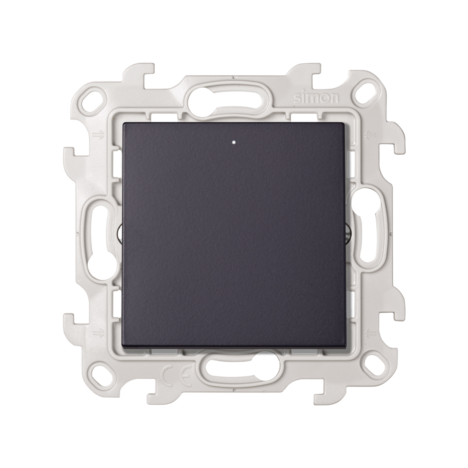 Переключатель (проходной) с подсветкой 10AX 250В~ цвета графит Simon 24 Harmonie