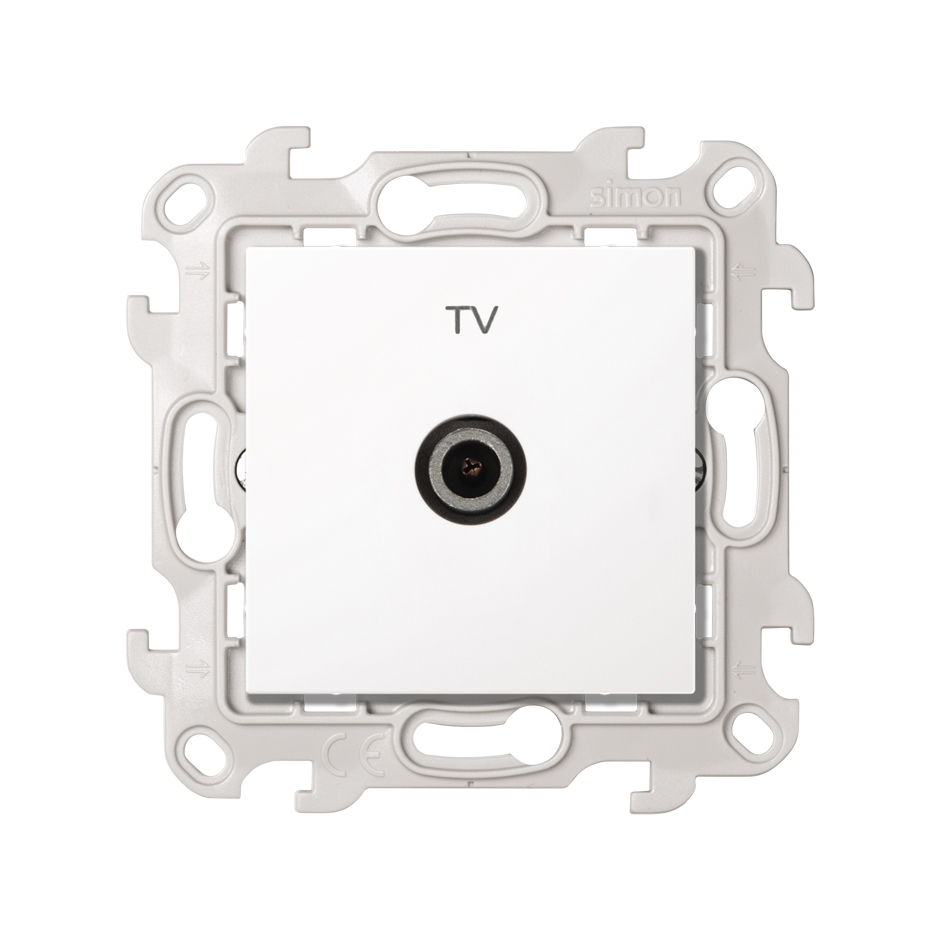 Prise TV connexion à vis blanc Simon 24 Harmonie