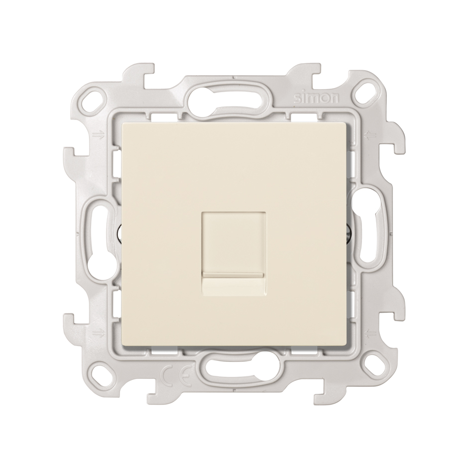 RJ11 telephone socket with screw connection ivory Simon 24 Harmonie