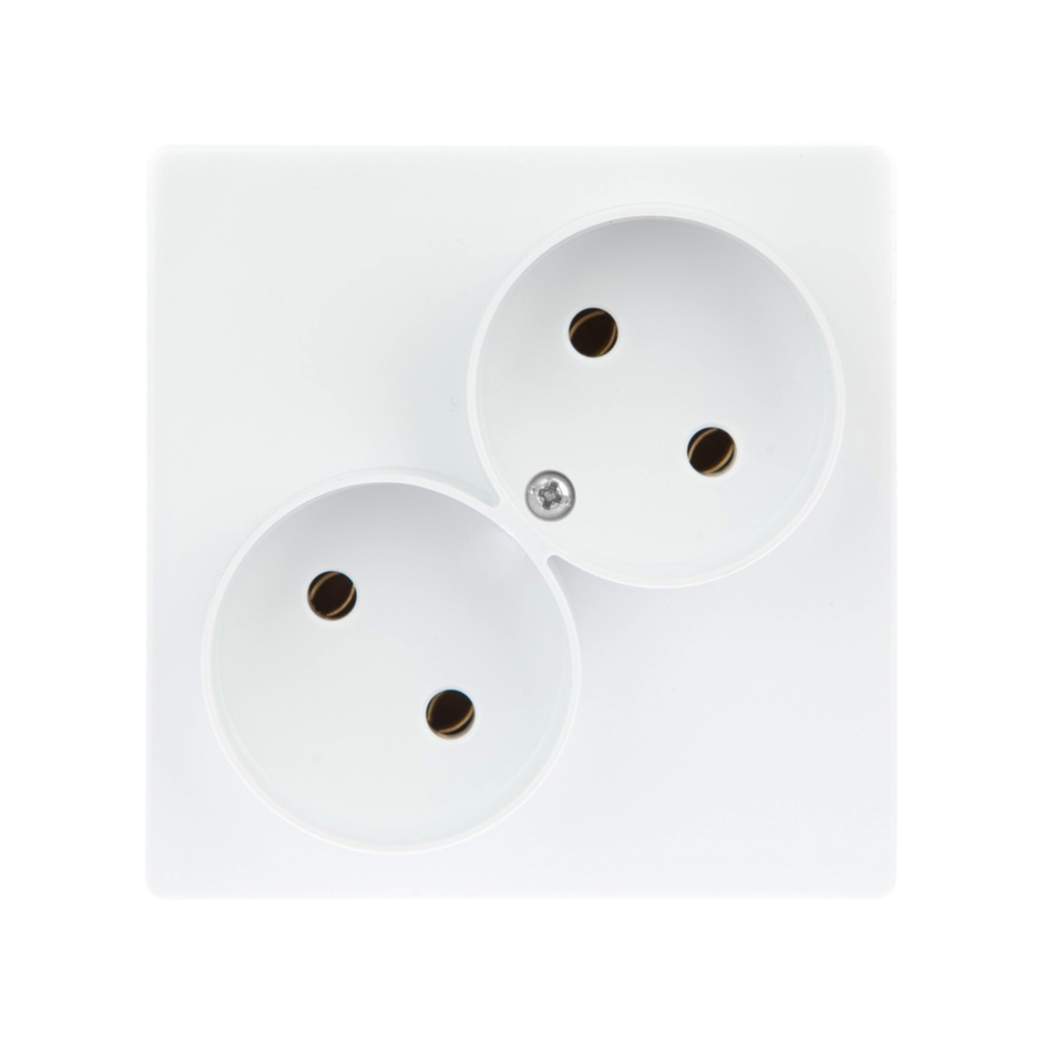 Розетка двойная без заземления 2x2Р 16A 250В~ белого цвета Simon 24 Harmonie