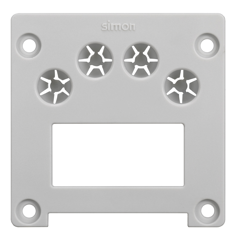 Side cover with direct access for 4 individual cables and 1 3pole connector for aluminum profiles Ofiblock Compact light gray Simon K45