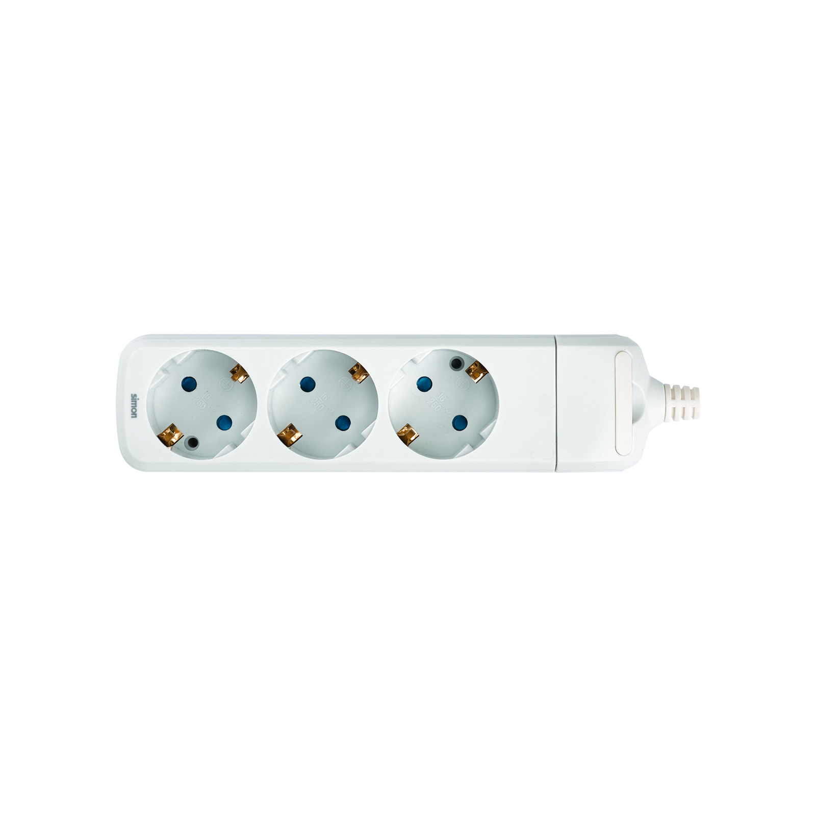 POWER STRIP 3 SCHUKO SOCKETS WHITE