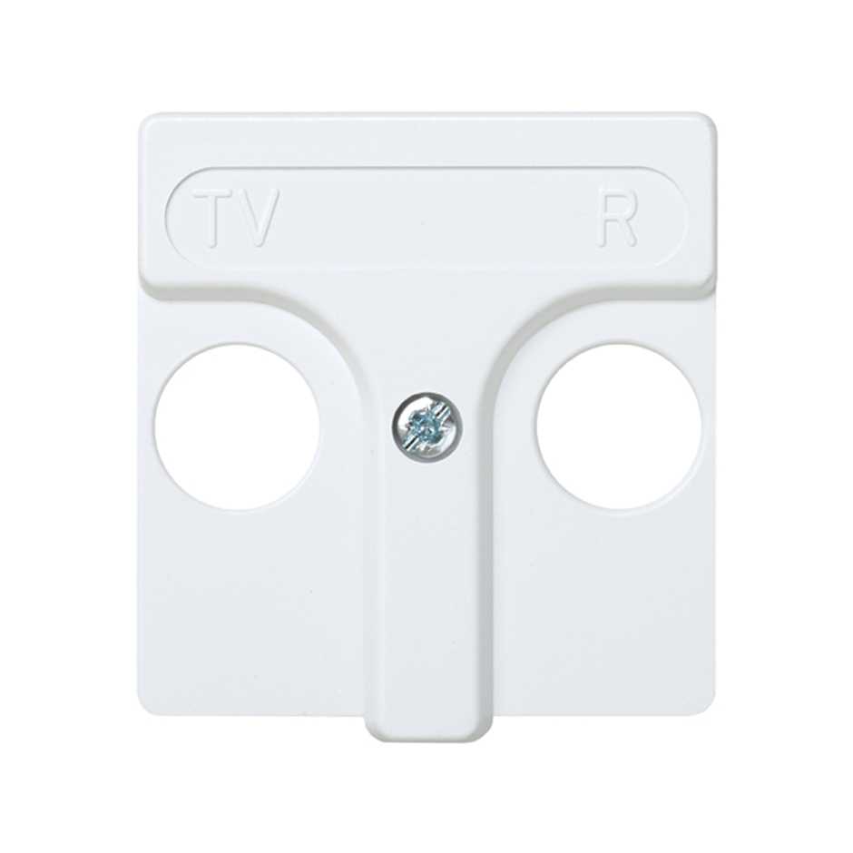 Plate for inductive R/TV sockets white Simon 27 Play