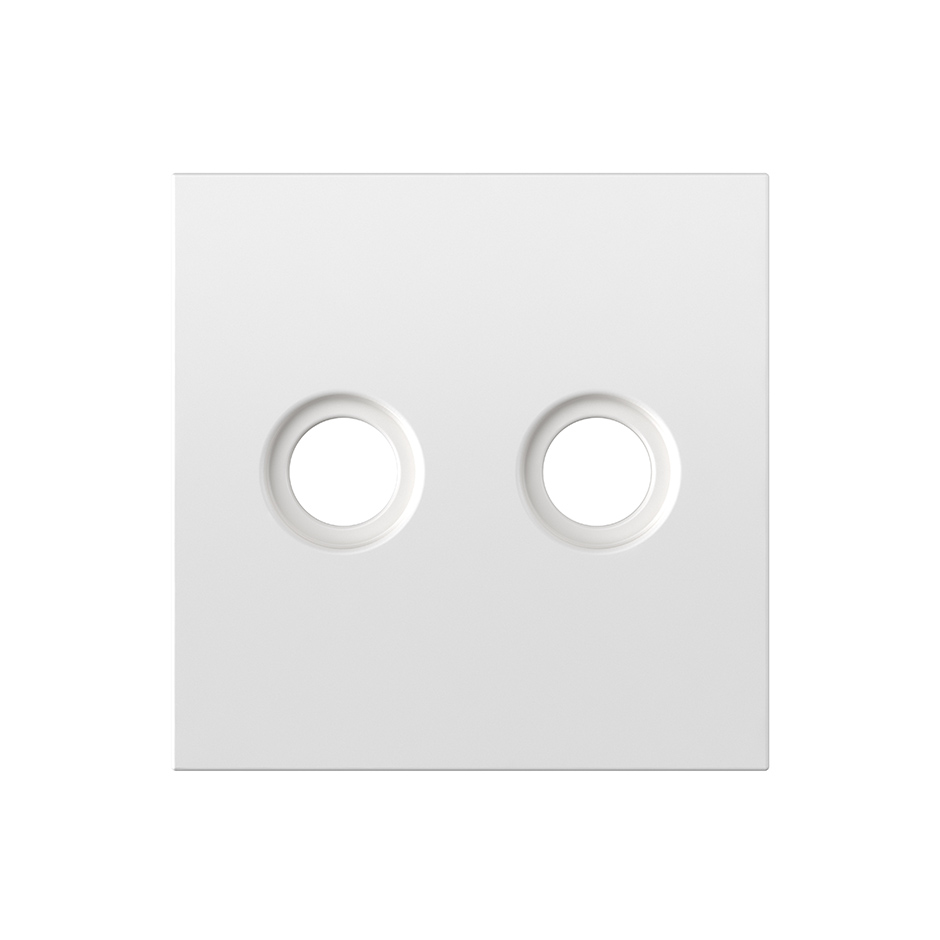 Cover for universal R-TV+SAT socket white matte Simon 360