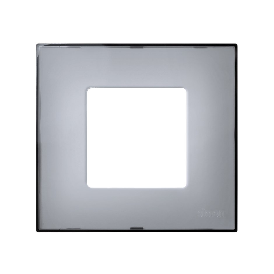 Interchangeable case for 1 element frame translucent grey Simon 27 Play