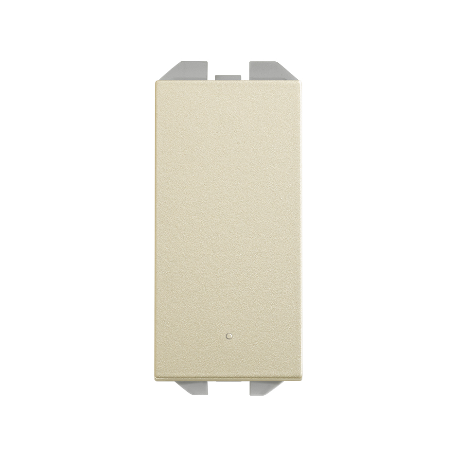 Neutral push-button switch 10A 230V~ with slender rocker and fast terminal connection system champagne Simon 270