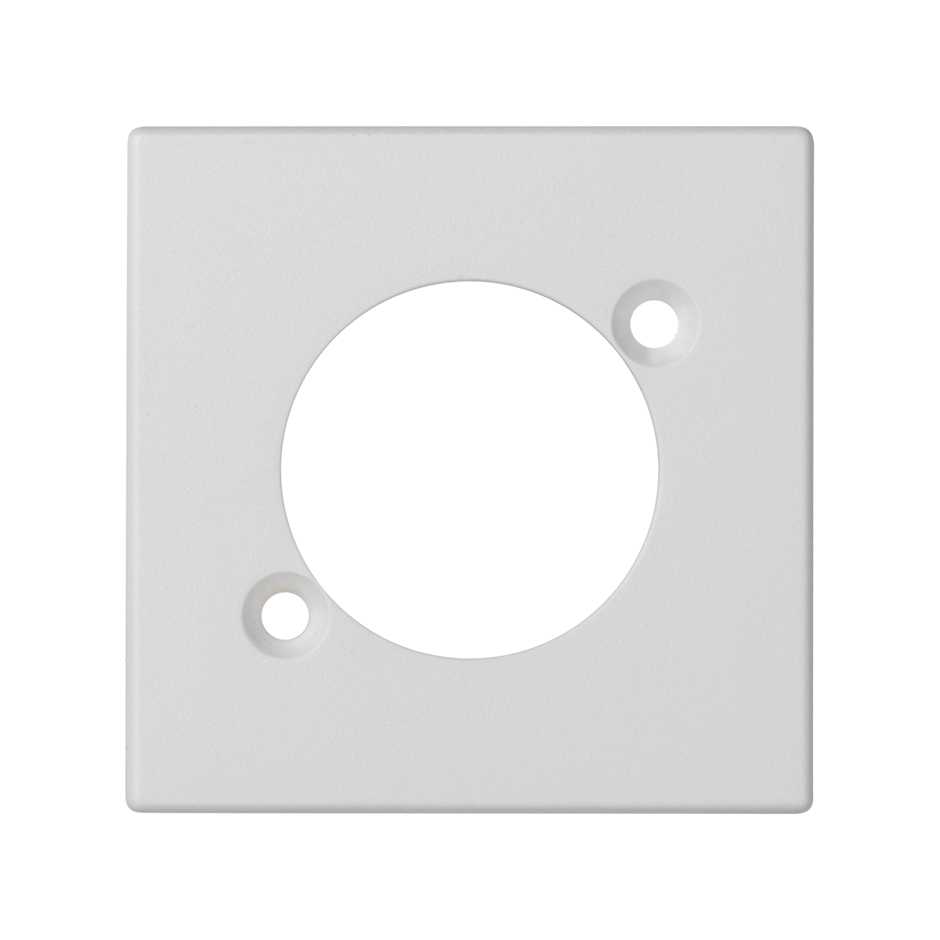 Trim plate for 1 XLR connector male or female for 1 element white Simon K45