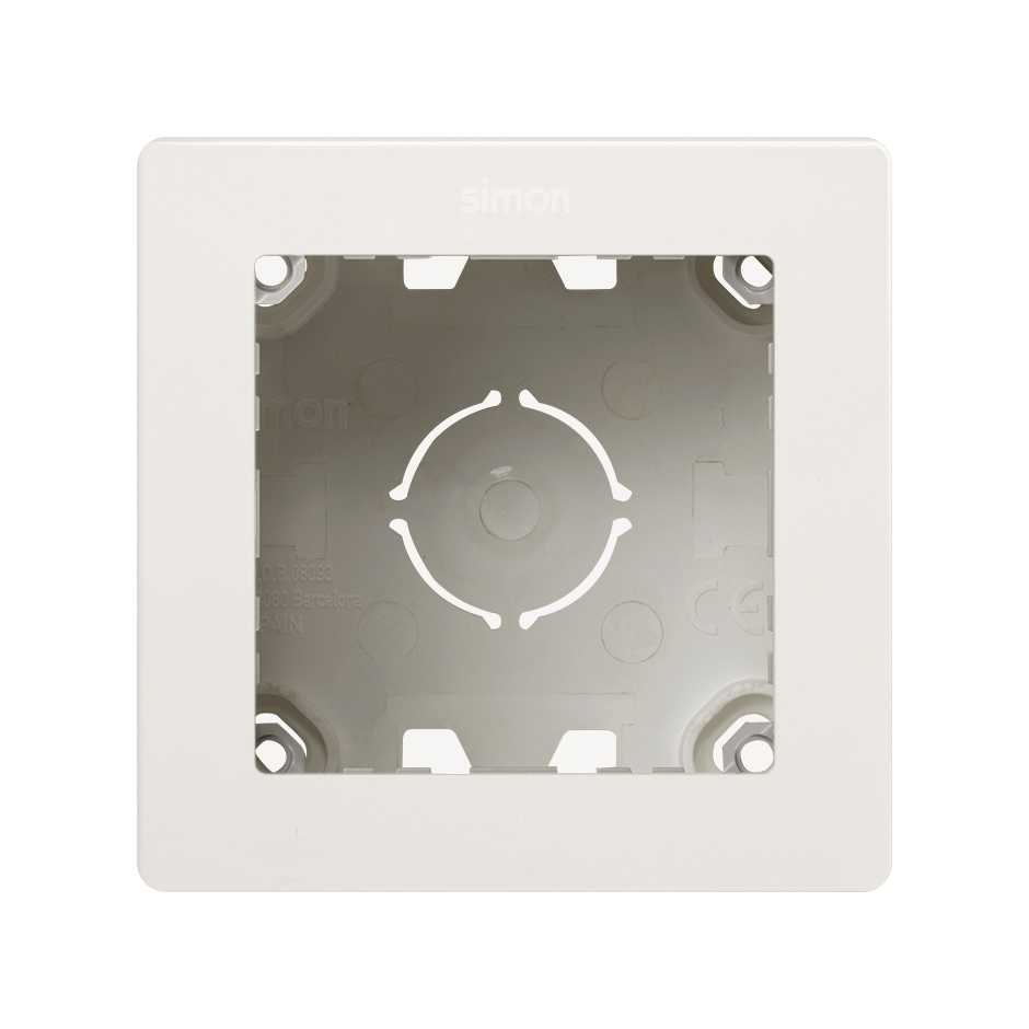 Boîtier de surface compact pour 1 élément blanc mat Simon 270