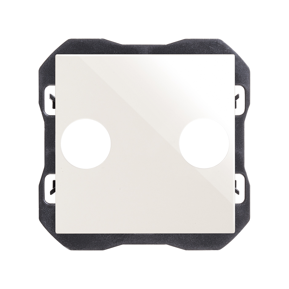 Cover for R-TV+SAT signal socket outlet white Simon 270