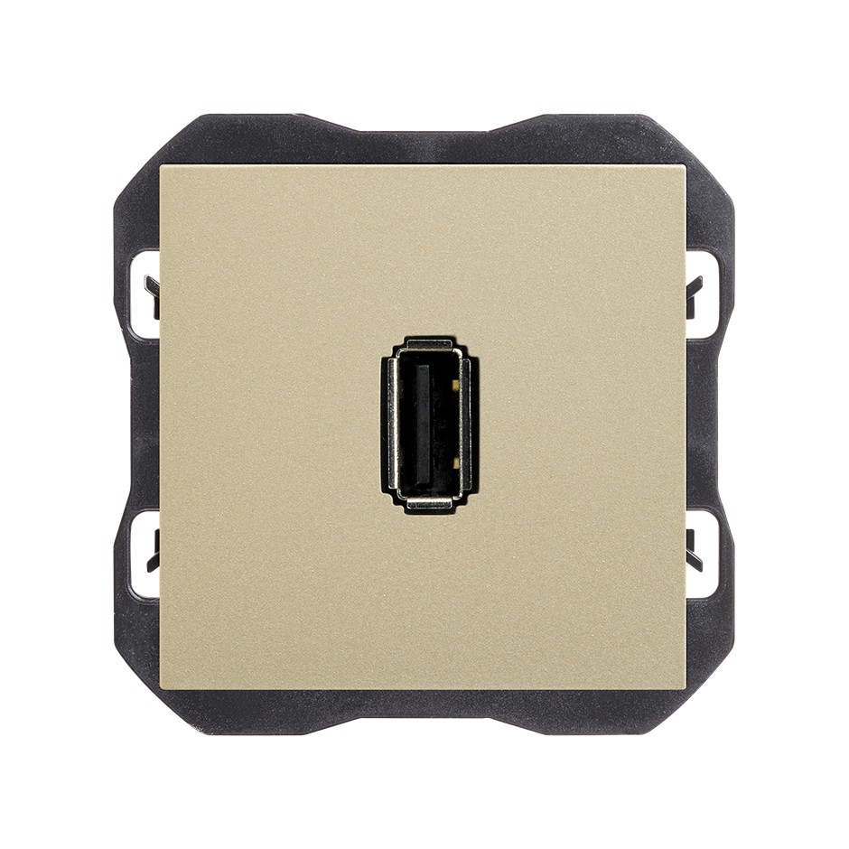 USB 2.0 connector type A champagne Simon 270