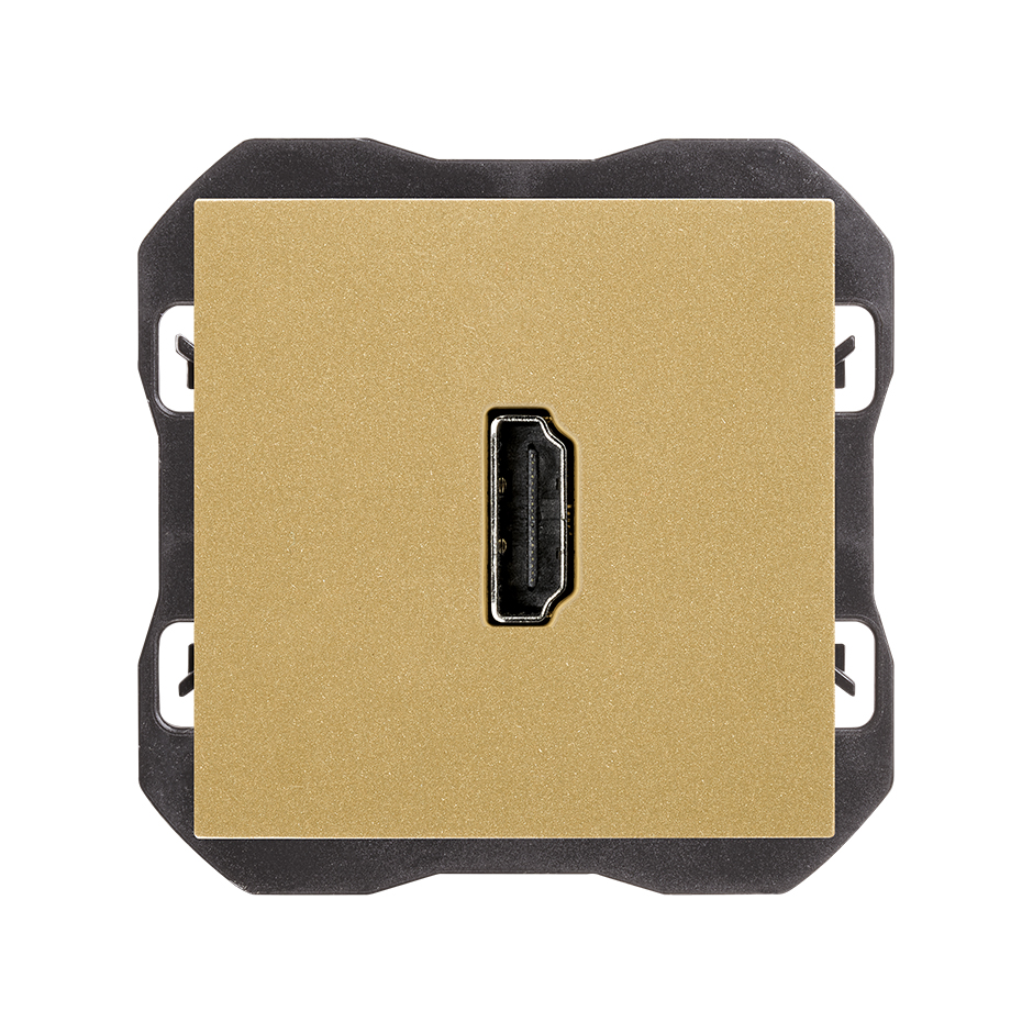 Conector HDMI 2.0 4K hembra-hembra oro Simon 270