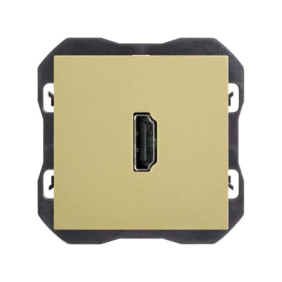 Conector HDMI 2.0 4K hembra-hembra bronce Simon 270