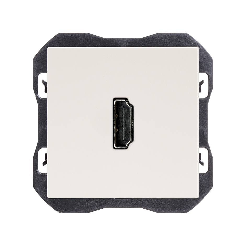 Conector HDMI 2.0 4K hembra-hembra blanco mate Simon 270