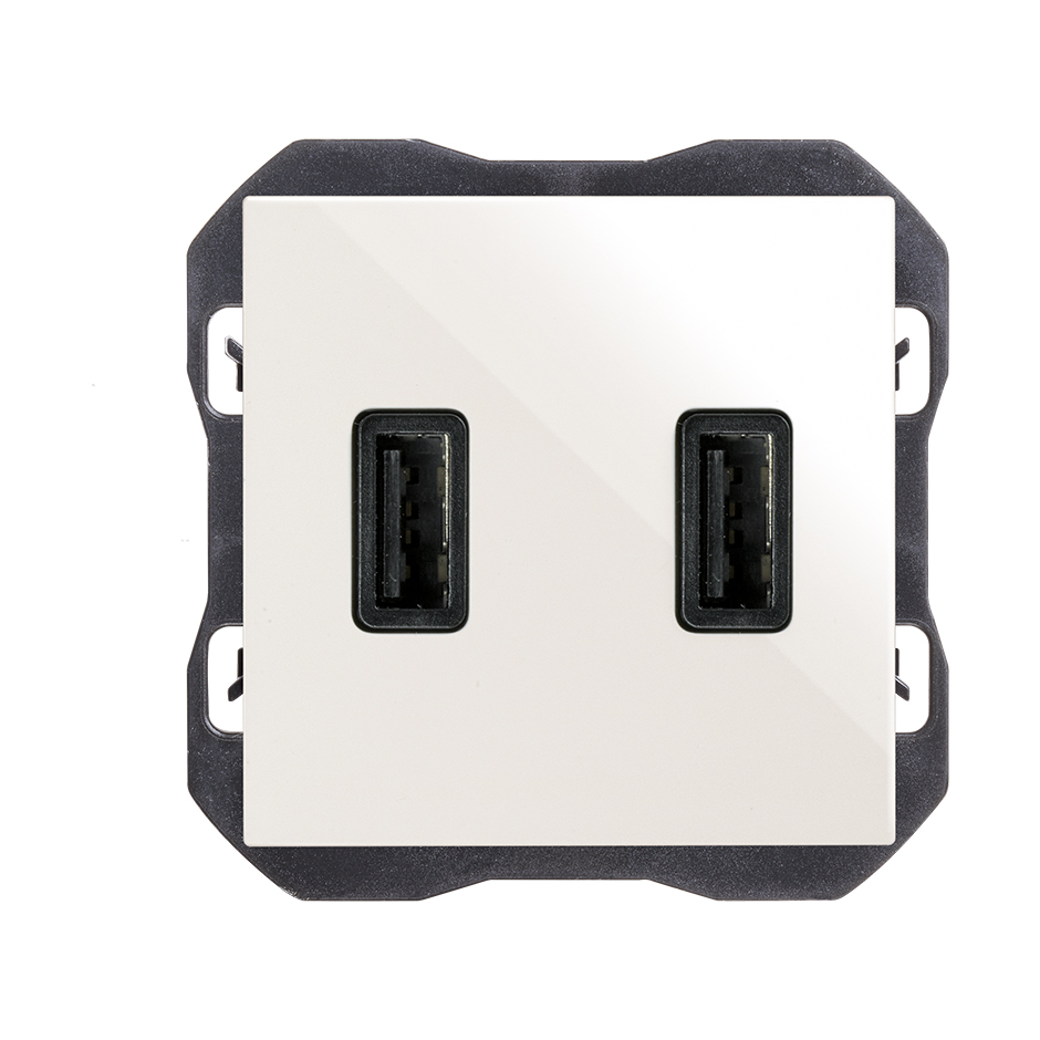 Cargador USB doble 2,1A tipo A blanco Simon 270