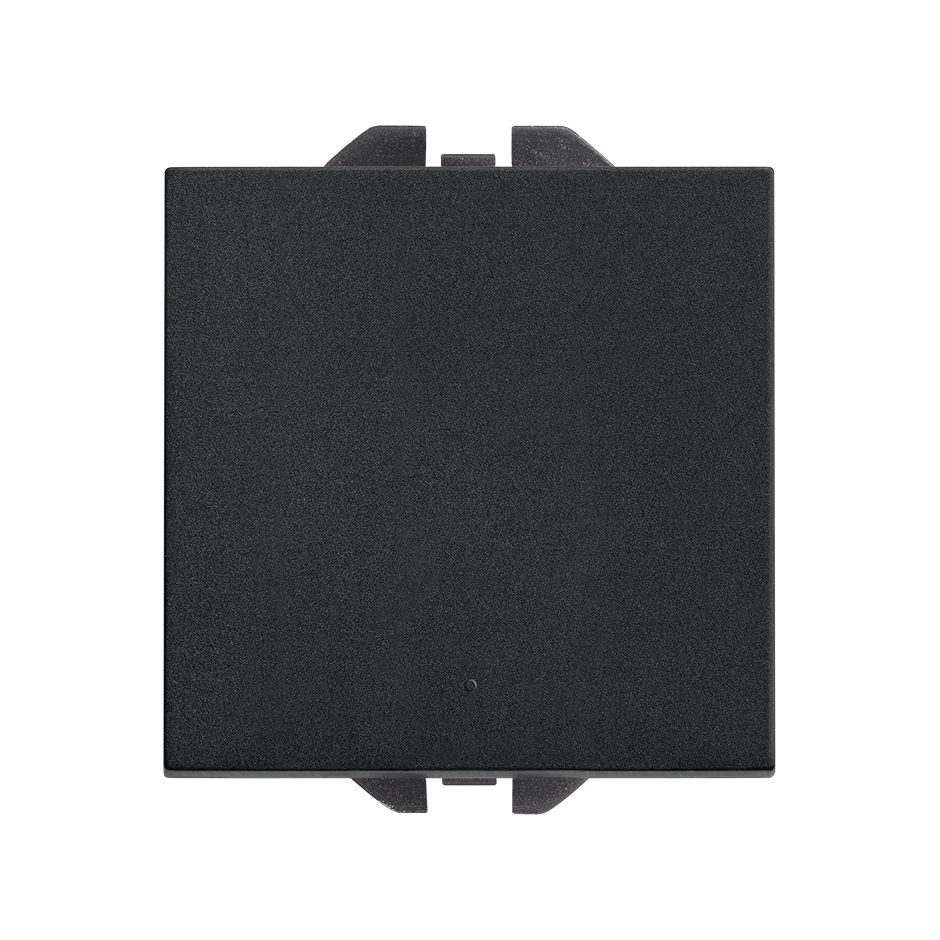 Interruptor unipolar pulsante 16AX 230V~ con sistema de embornamiento rápido negro mate Simon 270