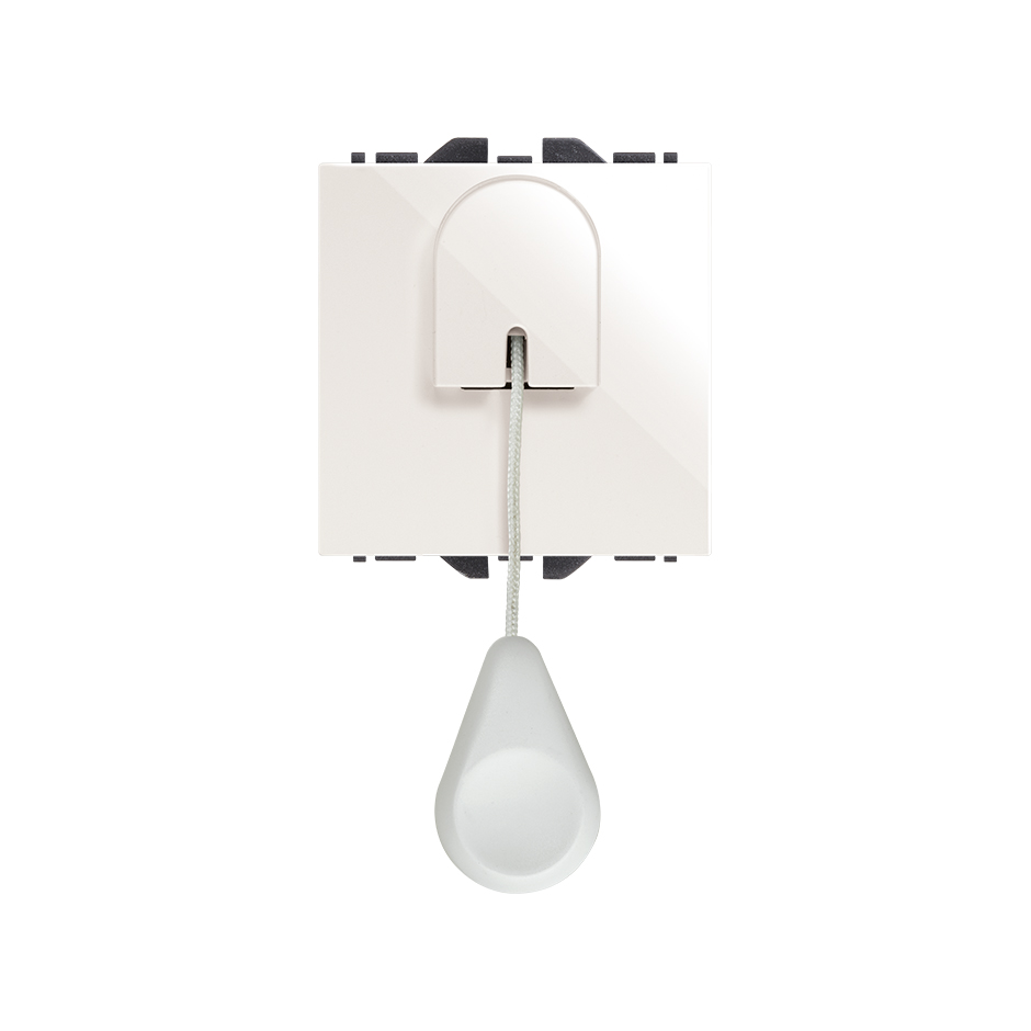 Bouton-poussoir de tirette 10A 230V~ avec système de raccordement rapide blanc Simon 270