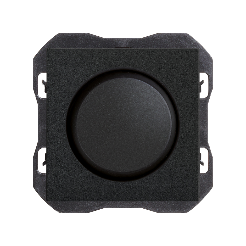 Interruptor regulable 230 V~ de corte de fase 2 hilos negro mate Simon 270