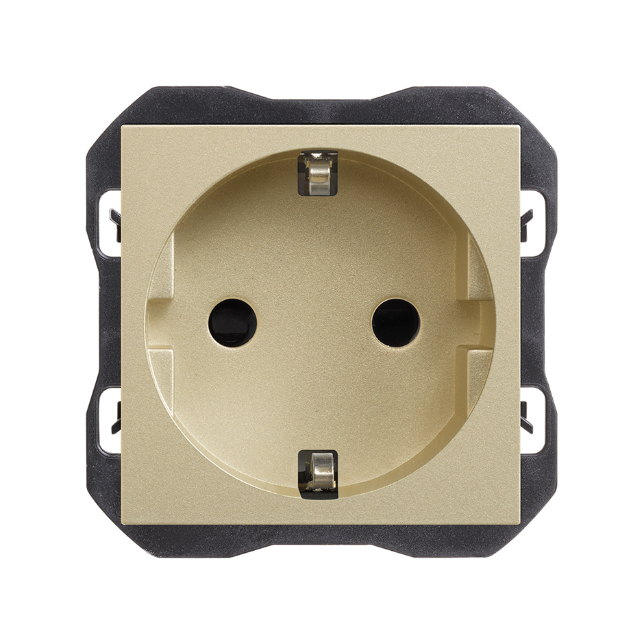 Base de enchufe schuko 16A 250 V~ con sistema de embornamiento a tornillo cava Simon 270