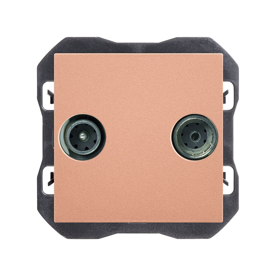 R/TV+SAT signal socket outlet single copper Simon 270