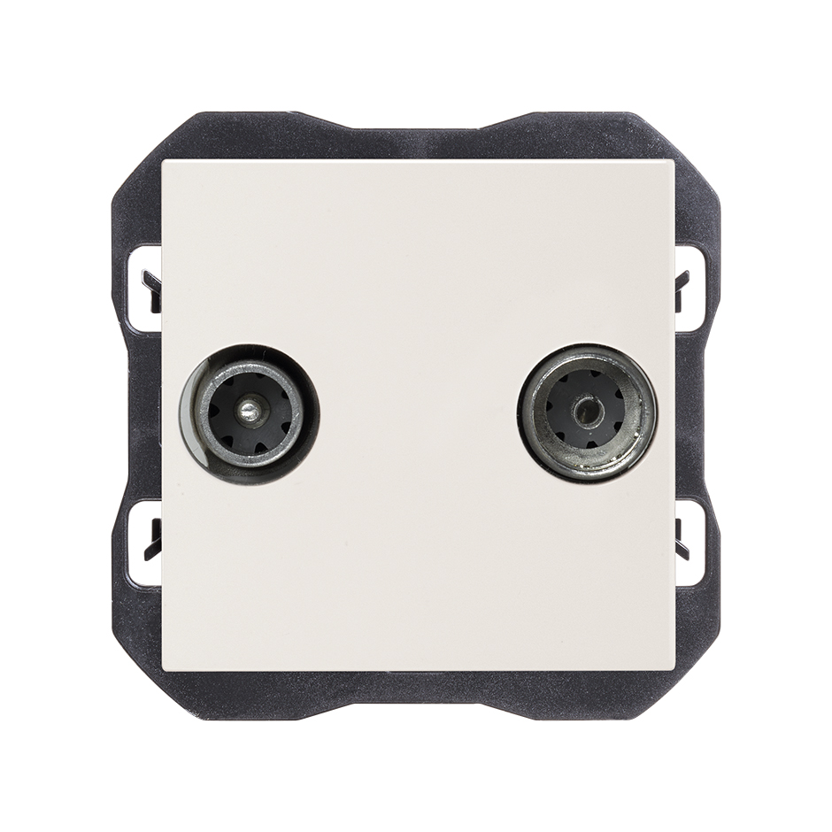 R/TV+SAT signal socket outlet single matt white Simon 270
