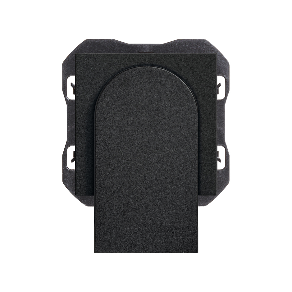 Duplex fibre optic socket outlet matt black Simon 270