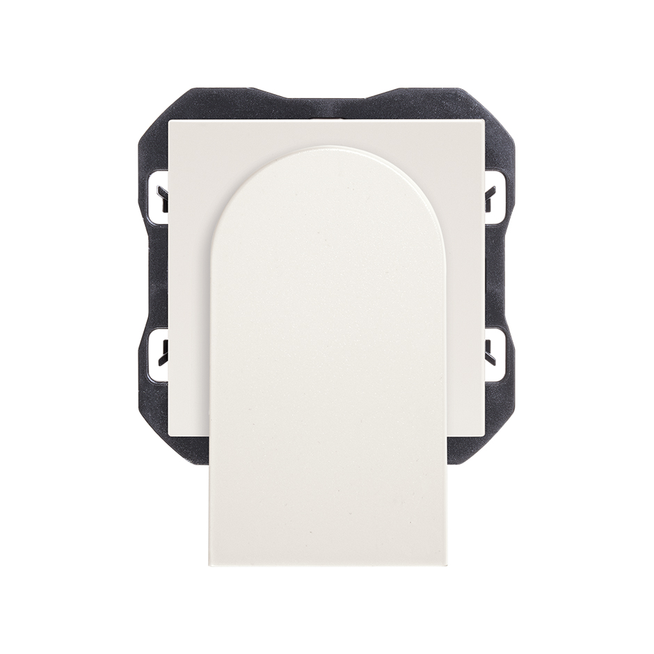 Duplex fibre optic socket outlet matt white Simon 270