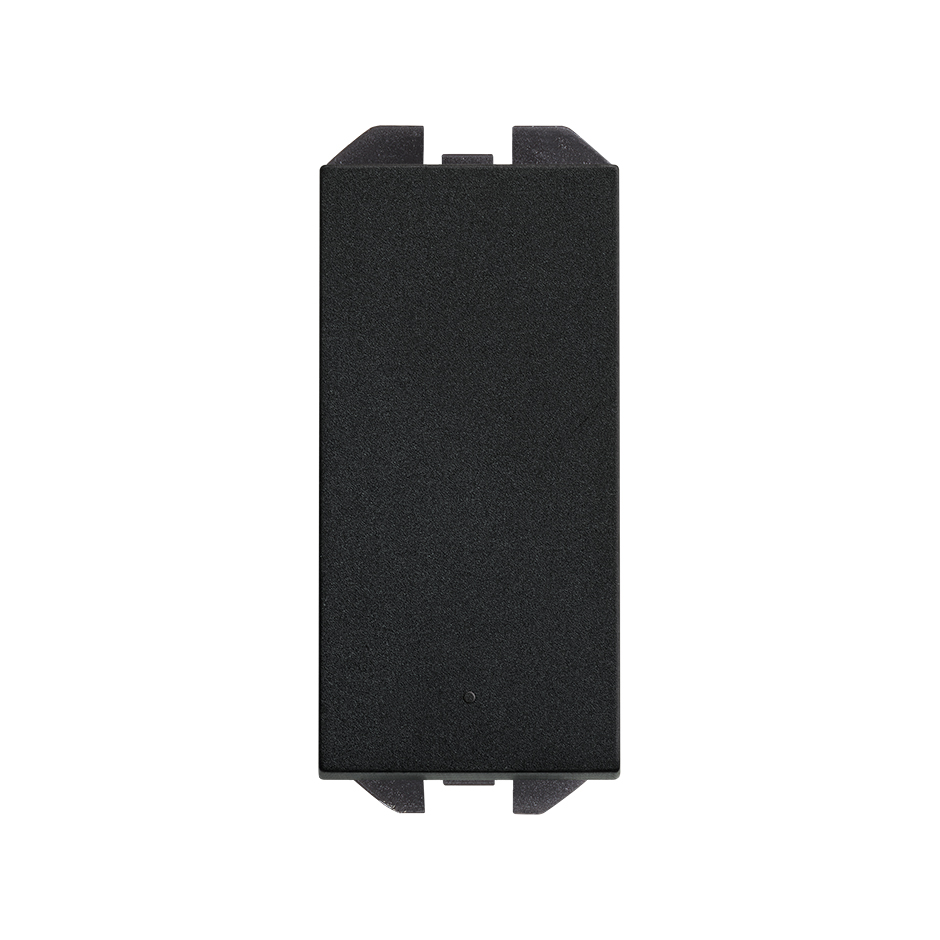 Single-pole push-button switch 10AX 230V~ with narrow rocker and fast terminal connection system matt black Simon 270
