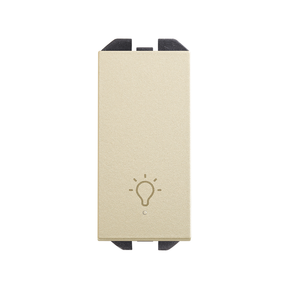 Pulsador con grabado luz 10A 230V~ de tecla estrecha y sistema de embornamiento rápido cava Simon 270