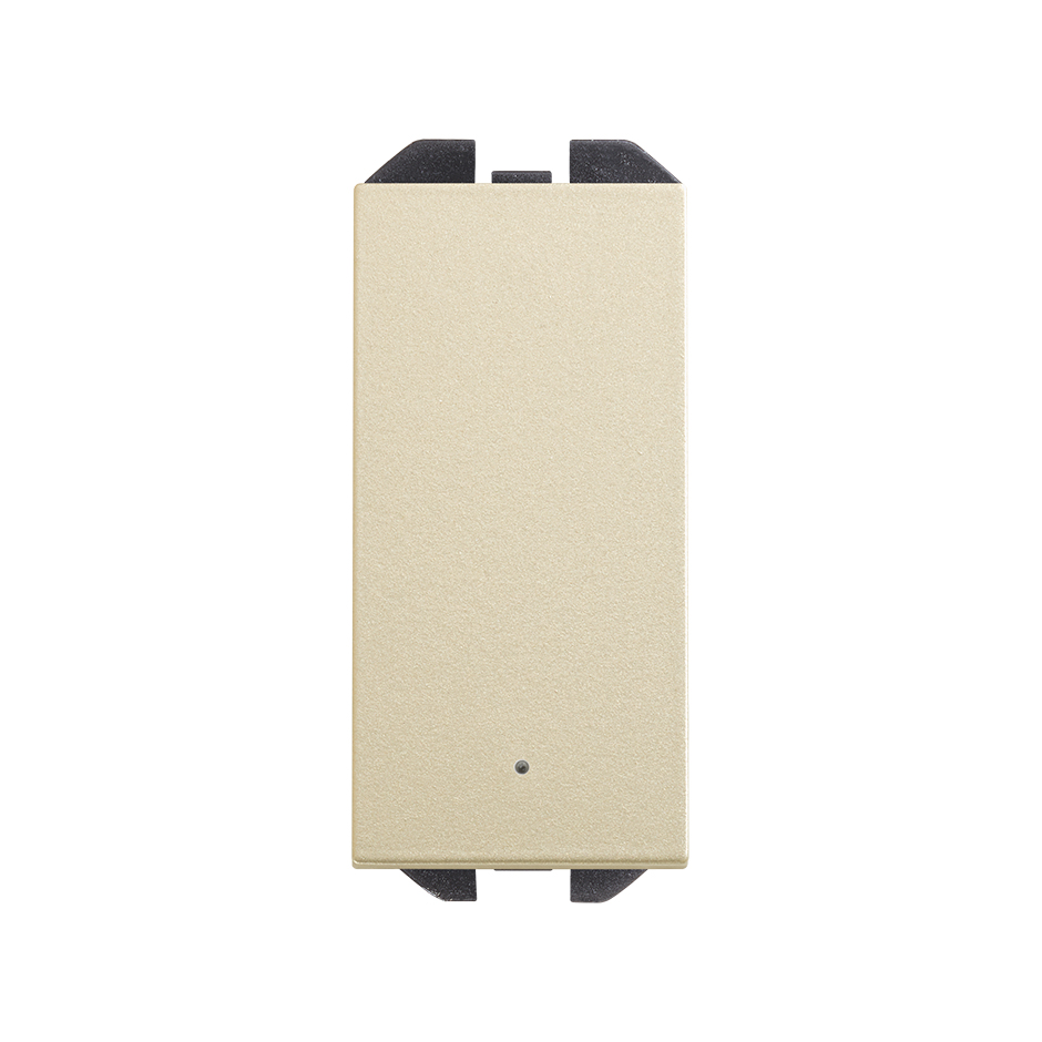 2-way switch 10AX 230V~ with slender rocker with built-in light and fast terminal connection system champagne Simon 270