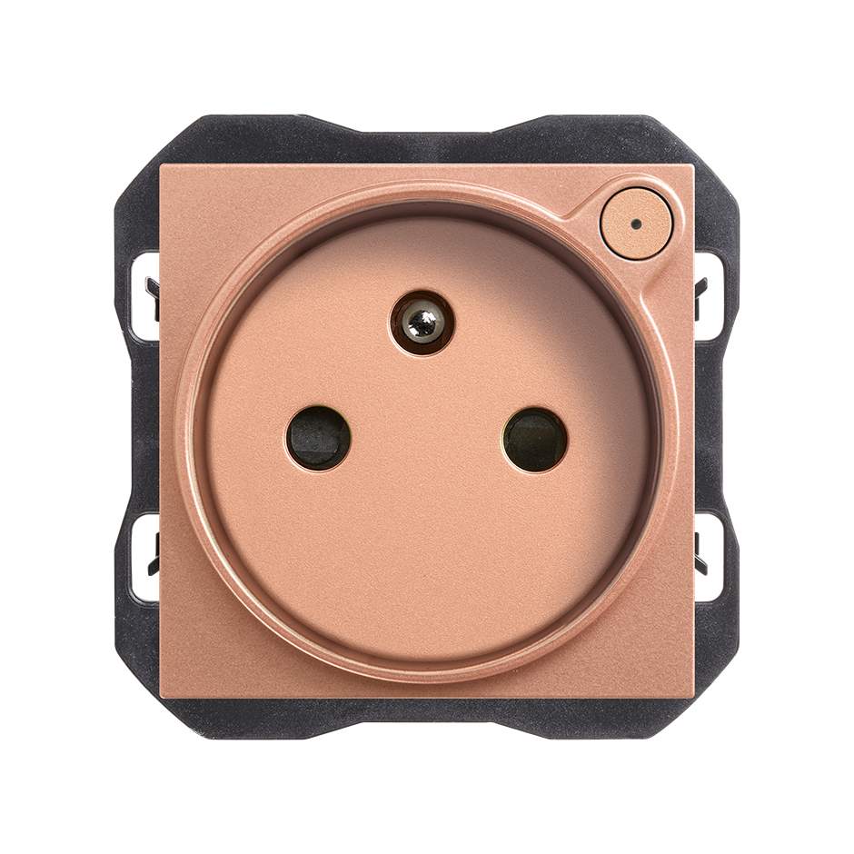 iO French socket outlet 16A 230V~ copper Simon 270